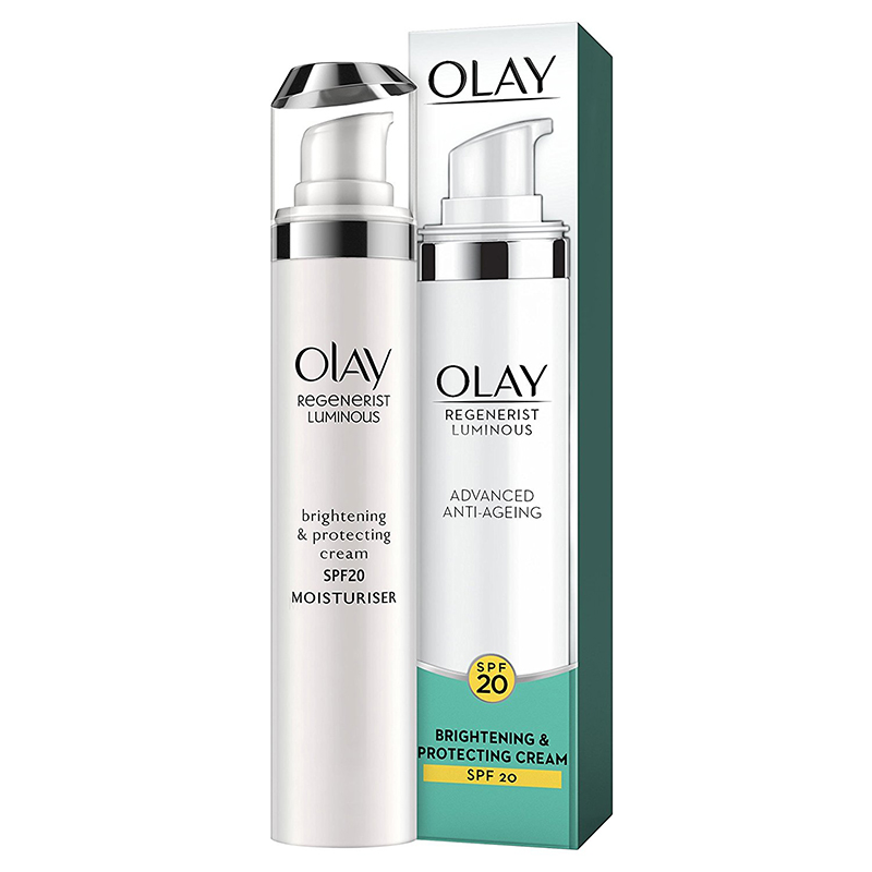 olay luminous,olay欧莱雅 olay 玉兰油 regenerist luminous spf 20 新生亮白乳霜 50ml亚马逊
