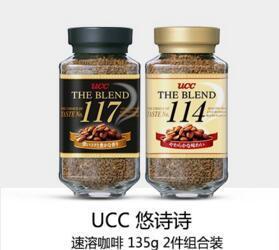 ucc悠诗诗117速溶咖啡135g 114速溶咖啡 135