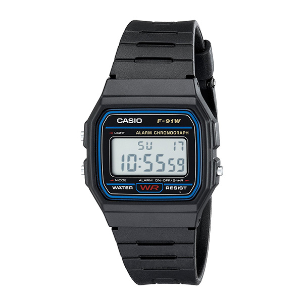 casio 卡西欧 f91w-1 经典树脂表带数字运动