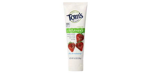 tom's of maine anticavity fluoride 儿童草莓牙膏 119g*3$7.95